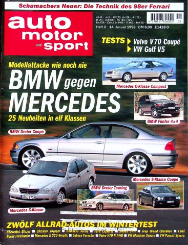 Deckblatt Auto Motor und Sport (02/1998)